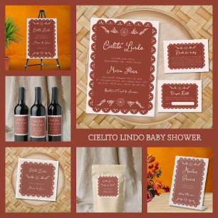 Cielito Lindo Mexican Papel Picado Baby Shower Invitation