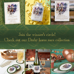 Elegant Race Horse Derby Party Equestrian Invitation