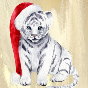 Little Tiger Christmas Greeting Card