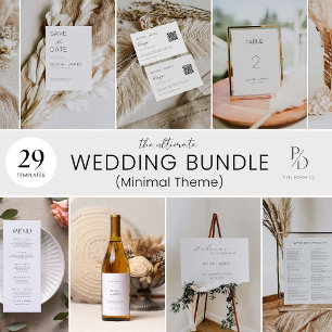 Minimalist Wedding Place Cards Template