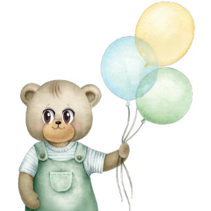 Cute teddy bear green wallpaper bunting flags