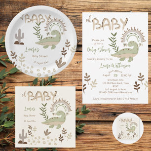 Personalized name dinosaur birthday  wrapping paper