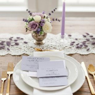 Wedding Simple Lavender Purple Invitation