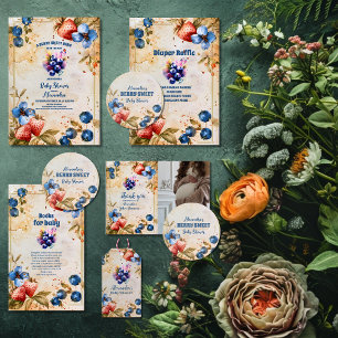 Blueberry Berry sweet baby shower Invitation