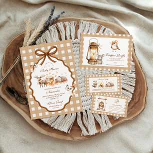 Woodland Baby Shower Gingham Napkin