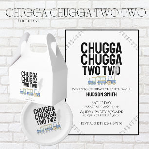 Chugga Chugga Two Two   Kids Birthday Invite