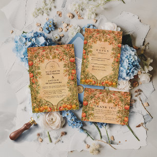 Fresh Orchard Botanical Wedding Thank You Card