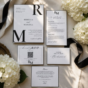 Modern Black White Wedding Welcome Sign Tapestry