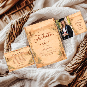 Photo Desert Wildflower Western Graduation Announcement