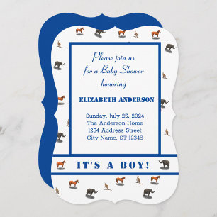 Papier Bingo de Baby Shower sur le thème des Animaux Vari