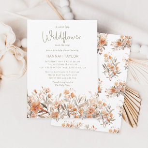A Little Wildflower Fall Floral Girl  Invitation