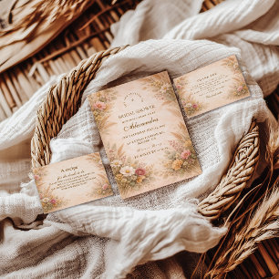 Autumn Garden Floral Bridal Shower Invitation