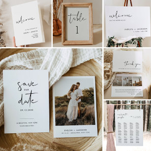 STELLA Minimalist Table Number 3.5x5 Card