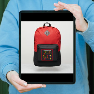 Black Martial Arts Karate Kids Name Back to School T-Shirt