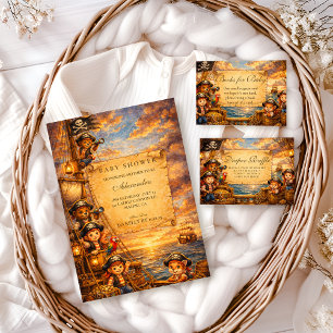 Storybook Pirate Adventure Baby Shower Invitation