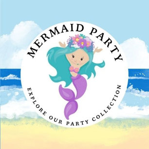 Mermaid Pink Purple Invitation de fête d'anniversa