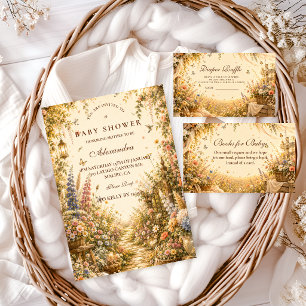 Timeless Wildflower Boho Diaper Raffle Enclosure Card