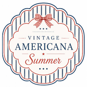 Vintage Americana Patriotic Paper Plate