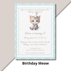 Zazzle meow-nificent birthday Invitation