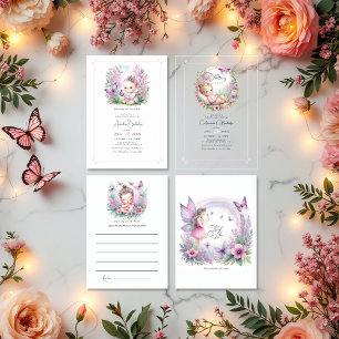 Fairy Butterfly Garden Flutter Love Baby Shower Acrylic Invitations