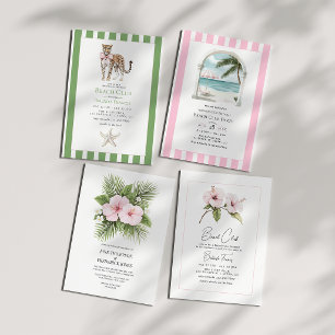 Coastal Chic Beach Club Bachelorette Weekend Invitation