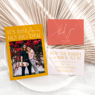 Modern Minimal Vibrant Orange Wedding Programs