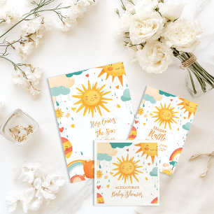 Sunshine Boho Sun Gender-Neutral Baby Shower Invitation