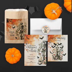 Halloween Haunted Forest Costume and Cocktail  Napkin