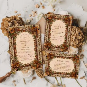 Autumn Oak Leaf Wedding Invitation