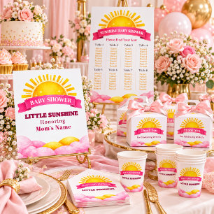 Macaron Rond 7,6 Cm Aquarelle Golden Little Sunshine Future Maman