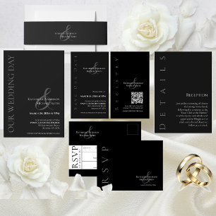 Wedding Dinner and Bar Menu-Black and White- Menu