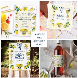 Main Squeeze Citrus Yellow Lemon Birthday Party Acrylic Invitations