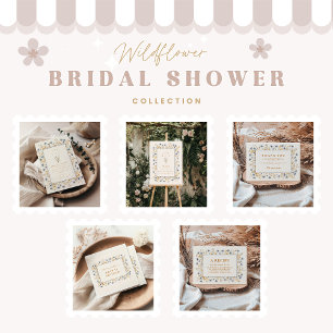 Blue Cornflower Wildflower Bridal Shower Enclosure Card