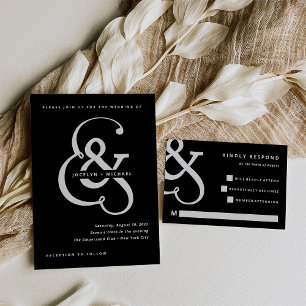 Whimsical Ampersand   Gold and White Wedding