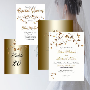 Elegant Gold, Menu Mariage noir