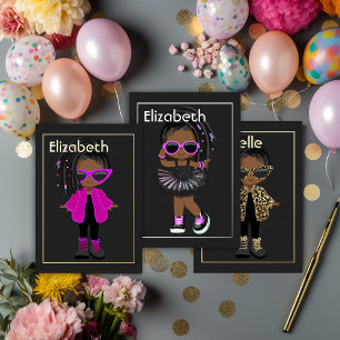 Hip Hop African American Birthday Foil Invitation