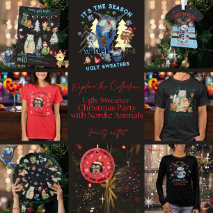 Cute Ugly Sweater Christmas Party  Wrapping Paper Sheet