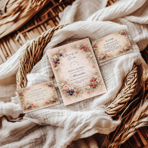 Blush Berry Botanical Bridal Shower Napkin