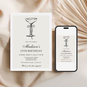 Champagne Coupe Coquette Birthday Napkin