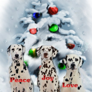 Dalmatian Christmas Gifts Holiday Card