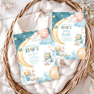 Teddy Bear Houston We Have A Boy Books for Baby Enclosure Card
