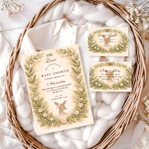 Oh Deer Forest Baby Shower Invitation