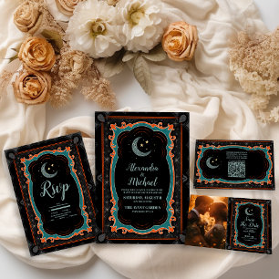 Celestial Mystical Moon Starry Night Wedding Save The Date