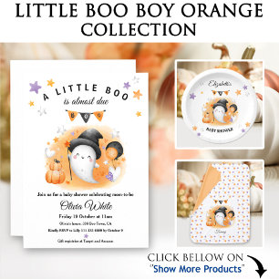 Halloween Orange Boo Baby Shower Cute Favour Box