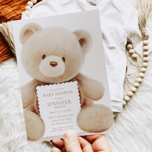 Teddy Bear Gender Neutral Baby Shower Invitation