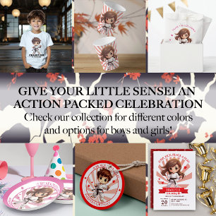 Girl's Karate Martial Arts Birthday Party Invitation