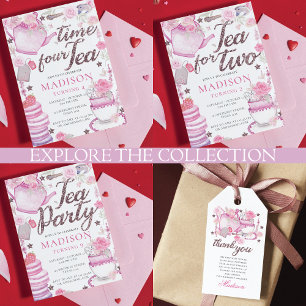 Invitation Watercolor Tea Party 2e Parties scintillant d'anni