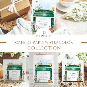 Paris Cafe Boulangerie Watercolor Diaper Raffle En Enclosure Card