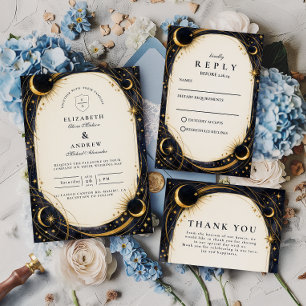Celestial Night Garden Wedding Invitation