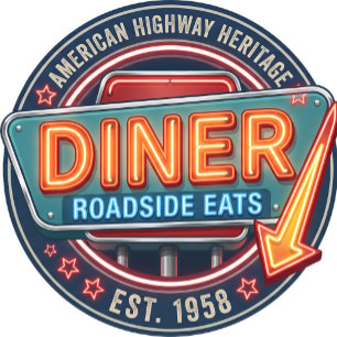 Vintage Roadside Diner American Highway Women's T- T-Shirt